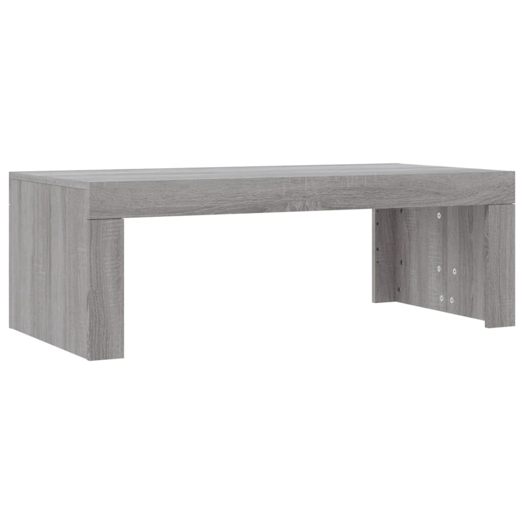 Homgoday Table basse grise Sonoma 102 x 50 x 36 cm en bois d'ingénierie, table d'appoint pour salon, salle de réception d'invités, chambre à coucher et mobilier de bureau