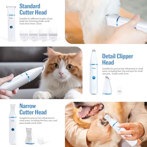 3-in-1-Dog-Grooming-Clippers-Kit-Rechargeable-Low-Noise-Pet-Trimmer-Set-with-Paw-Trimmer-Cordless-Nail-Grinder-Shaver-for-Small-Dogs-Cats-Includes-4-Guide-Combs-USB-Cable 3 in 1 Dog Grooming Clippers Kit Rechargeable Low Noise Pet Trimmer Set with Paw Trimmer Cordless Nail Grinder Shaver for Small Dogs Cats Includes 4 Guide Combs USB Cable