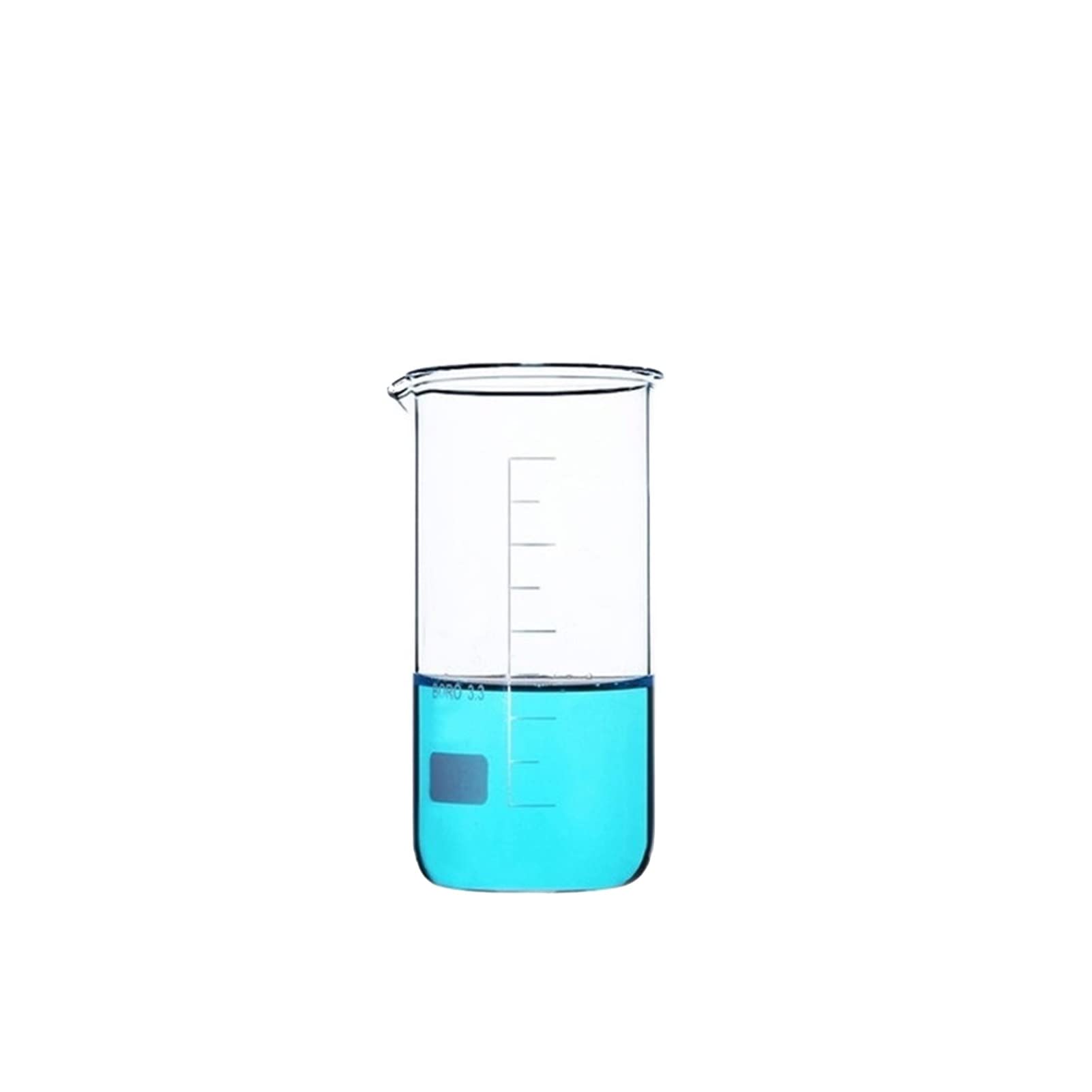 Vaso medidor de Vidrio de borosilicato de 500 ml con graduación, de Forma Alta, Resistente a Altas temperaturas, Paquete de 3 (Capacidad: 500 ml) (Transparente, 500 ml)