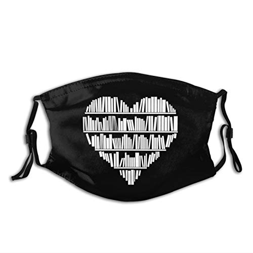 Book Lover Face Mask,Face Mask Unisex Balaclava Mouth Cover With Filter Windproof Dustproof Adjustable