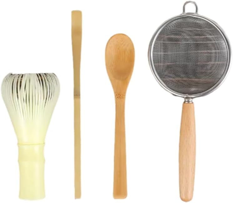 4Pcs Matcha Whisk Set for Beginners Matcha Making Starter Kit with Matcha Whisk Tea Scoop Reusable Bamboo Matcha Whisk Set The Perfect Bamboo Whisk for Matcha Tea/699