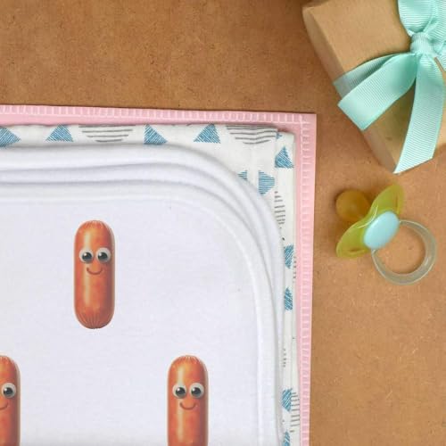 Azeeda 'Funny Sausage Face' Baby Burp/Wash Cloth (BC00035310)3