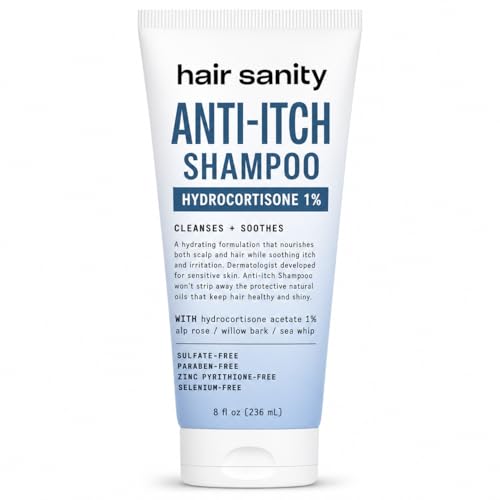 ITCHY SCALP SHAMPOO (Hydrocortisone 1%) Anti-itch Treatment For Dry Scalp, Eczema, Inflammation