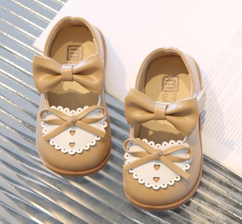 Baby Girls Mary Jane Flats Anti-Slip Rubber Sole Shoes Bowknot Princess Wedding Dress Shoe Prewalker3