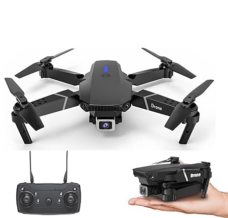 VE E88-Pro-Drone-with-4K-Camera-WiFi-FPV-1080P-HD-Dual-Foldable-RC-Drone-Altitude-Hold-Headless-Mode-Visual-Positioning-Auto-Return-App-Control-Multicolor VE E88-Pro-Drone-with-4K-Camera-WiFi-FPV-1080P-HD-Dual-Foldable-RC-Drone-Altitude-Hold-Headless-Mode-Visual-Positioning-Auto-Return-App-Control-Multicolor