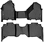 MAXLINER Custom Floor Mats Set (Both Rows 1pc) Black Compatible with 2019-2022 Ram 2500/3500 Crew Cab with 1st / 2nd Row Bench Seat