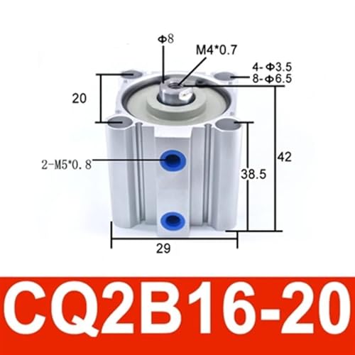 Vérin pneumatique compact CQ2B pour espaces réduits et montages étroits