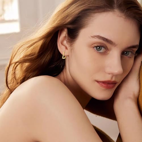 KECHO 14K Solid Gold Square Earrings for Women Square Hoop Earrings Jewelry Gifts for Women3