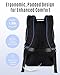 LIGHT FLIGHT Travel Laptop Backpack for Women, 15.6 Inch Laptop Backpack with USB Charging Hole Water Resistant Computer Backpack for Work, Quilted Black