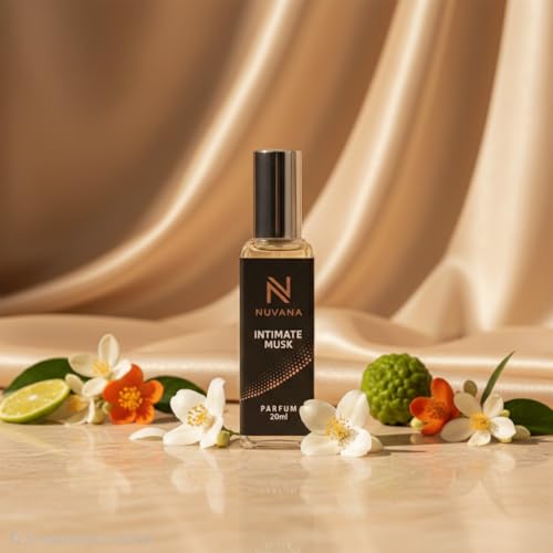 Image of Intimate Musk Perfume 20ml for Men & Women | Soft Musky Floral Fragrance with Bergamot, Amber & Vanilla | Long Lasting Pocket Parfum Spray | Daily Wear, Office, Travel & Date Night