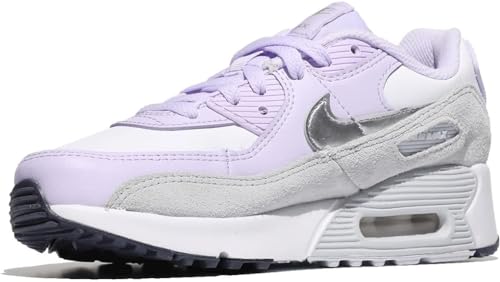Nike Little Kid's Air Max 90 LTR White/Metallic Silver (CD6867 123) - 112