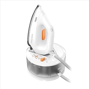Braun CareStyle Compact IS 2132 WH Dampfbügelstation - Dampfbügeleisen mit FreeGlide 3D Bügelsohle, Vertikaldampf, 2400 Watt, Pumpendruck 5, 5 bar, Dampfstoß 400 g/min, großer 1, 5 l Wassertank, Weiß