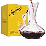 JoyJolt Cigno Wine Decanter Hand Blown Lead-free Crystal Glass Red Wine Carafe 50.72 fl. Oz.