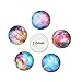 10 pcs Circle Galaxy Universe Glass Round Dome Seals Tiles Cabochons - 12mm - Assortment - 5 Designs