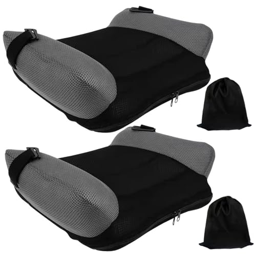 2 asientos elevadores inflables de coche con cojín sin respaldo y bolsa para viajes