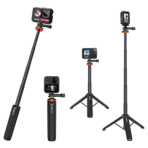 VRIG 51 cm Selfie Stick Stativ mit Gopro-Zubehör, Actionkamera Tripod mit 4-teiligem Verlängerungsstange für Go Pro Hero 13/12/ 11/10/ 9/ Max, DJI Osmo Action 5 Pro/ 4, Insta 360 Ace/Ace Pro VRIG 51 cm Selfie Stick Stativ mit Gopro-Zubehör, Actionkamera Tripod mit 4-teiligem Verlängerungsstange für Go Pro Hero 13/12/ 11/10/ 9/ Max, DJI Osmo Action 5 Pro/ 4, Insta 360 Ace/Ace Pro