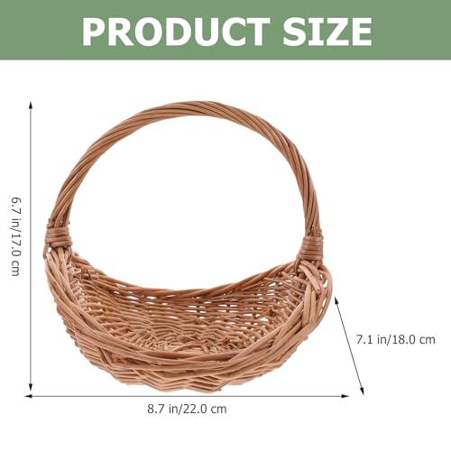 Picnic Basket Woven Pantry Organizer Harvest Basket Dessert Woven Basket Fruit Basket Organizer Garden Basket Vegetable Basket Straw Storage Basket Wicker Candy Basket Travel