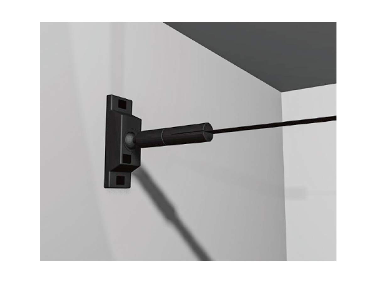 LEDLUX Sistema Illuminazione Cavi Tesi StarLine – Kit Staffe di Fissaggio a Parete per Linee LED a Tensione, Effetto Filo di Luce, Installazione 2 Lati