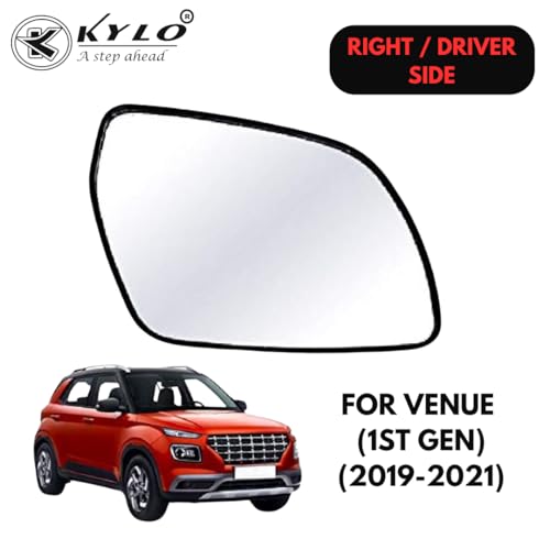 Image of KyloXtreme Venue T1 (2019-2021) Driver Side (Right Side) Car Side Mirror Glass /Tukdi /Sub Mirror Plate