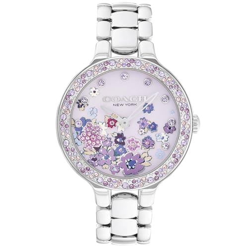【新品電池】COACH Audrey クリスタル ダイヤ シルバー 腕時計 新品電池】COACH Audrey クリスタル ダイヤ シルバー 腕時計