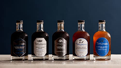 Tippleman's Barrel Smoked Maple Syrup - Non-Alcoholic Cocktail Mixer - Cocktail Syrup For Beverages, Old Fashioned Mix, Desserts, And Breakfast - All Natural Ingredients - Makes 26 Cocktails #TOP4