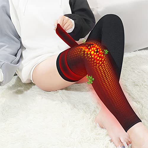 Winter Warm Wormwood Self Heating Knee Brace Long Compression Sleeve For Women Men Thermal Support Cotton Leg Warmer Knee Pads Cold Protector, Heated Massager Knee Wrap For Arthritis Joint Pain Relief #TOP4