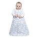 HALO SleepSack, Micro-Fleece Wearable Blanket, Swaddle Transition Sleeping Bag, TOG 1.0, Blue Elephants, X-Large, 18-24 Months