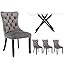 Black Legs Table+black Legs Grey Chair