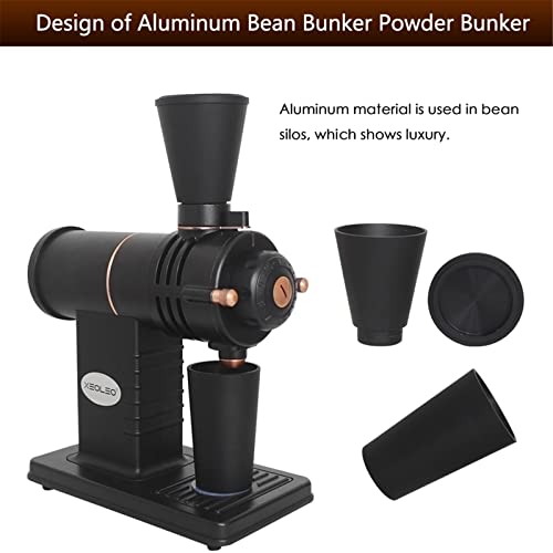 Feixunfan Kaffeemühle Elektrische Kaffeemühle Hai Zahn 78mm Ghost-Zahn-Kaffee Miller für Kaffee Bohne (Farbe : Black… – Bild 4