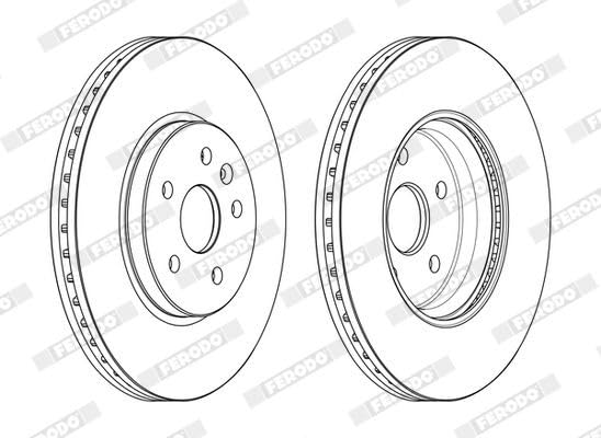 FERODO Premier DDF2385C, 2 szt Tarcze Hamulcowe przód 300mm