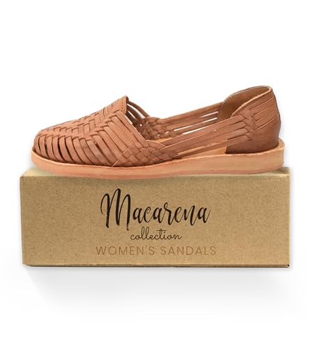 Image of Macarena Collection Womens Shoes Leather Sandals for Women | Huarache Handmade Mexican Sandals | Comfortable & Stylish Womens Sandals 4150