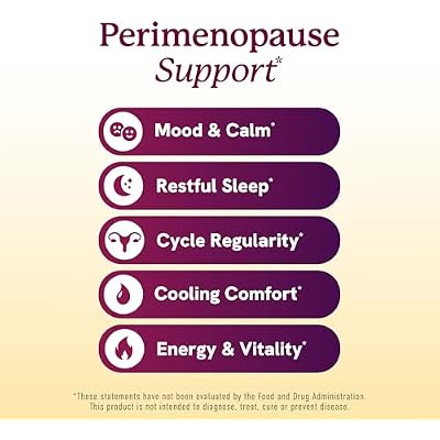 Perimenopause Support for Women Supplement | Hormone Balance, Mood, Sleep, Cycle Regularity & Cooling Support | Black Cohosh, Vitex, Saffron | Peri Menopause Supplements for Women | Non-GMO | 60 Ct