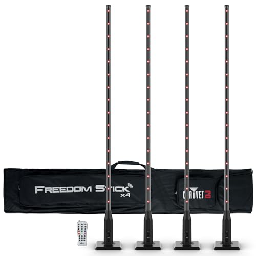 Audiosavings Bundle: Chauvet DJ Freedom Stick X4 (4) Wireless Battery RF LED DMX Light Sticks + Remote Bundle con Rockville R720L Máquina de Humo con Control Remoto + Fluido + LED Multicolor Integrado (2 Artículos) miniatura 2