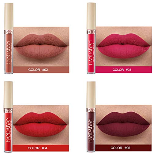 Hacaus 8Pcs Matte Liquid Lipstick Set, Matte Liquid Long-Lasting Wear Non-Stick Cup Not Fade Waterproof Lip Gloss Lipglosses Women Makeup Gift Kit #TOP3