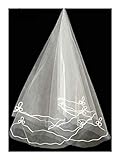 Geschlecht: Frau YUNGYE Mode Brautschleier-Elfenbein Hot Eine Schicht Brautschleier Brautschleier Bogenkante Schleier Hochzeit Zubehör Brautschleier Hochzeitsmode (Color : Ivory, Item Length : 120CM)