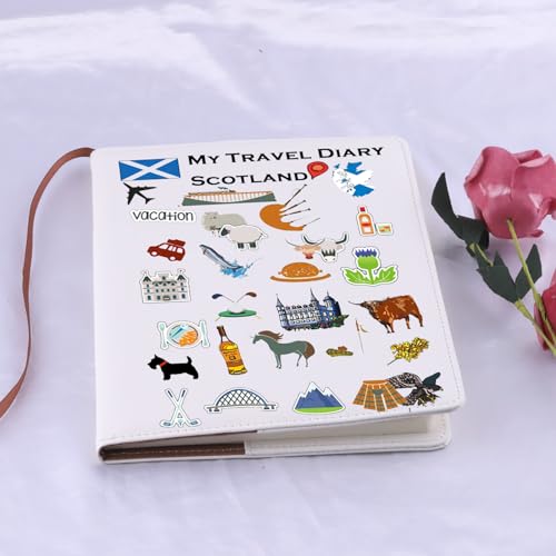 LQRI Scotland Travel Leather Notebook My Travel Diary Scotland Gift Spain Vacation Trip Gift Spain T