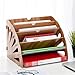 File Rack Wooden Fan Multi-Layer Standing Test Paper Tray Vertical Organizer File Rack Office Stationery Letter Trays