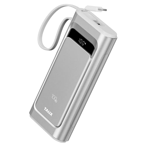 TALIX 100W Laptop Portable Charger,3-Port USB-C Fast Charging Power Bank 10000mAh Battery Pack with...