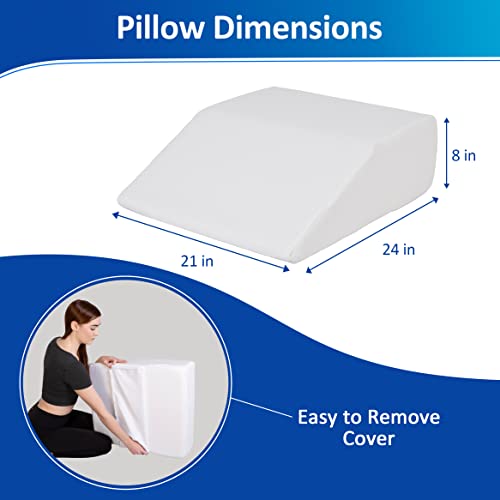 Asani Leg Elevation Pillow, Bed Wedge Pillow With A Cooling Memory Foam Top, Leg Pillow For Lower Back Pain, Circulation, Swelling, Snoring, Recovery, And Reading, Breathable And Washable Cover #TOP4