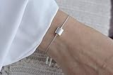 textilarmband 20mm  TEXTILARMBAND Silberelement Grau 925 Silber