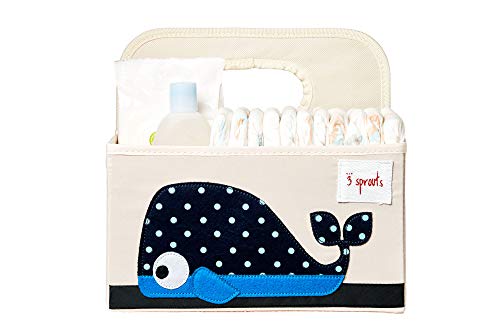3 Sprouts Baby Diaper Caddy - Organizer Basket For Nursery, Whale #TOP2