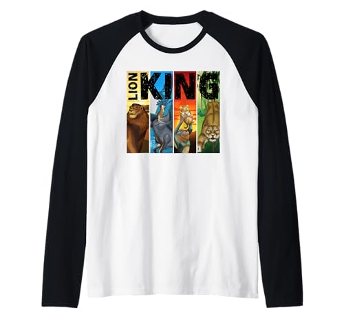 Lion King Disney Raglan t-shirt baseball manches trois quarts pour adulte