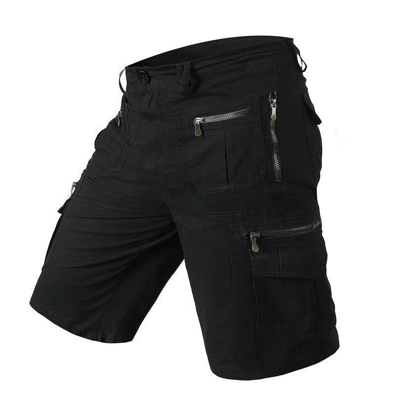 Short d'été coton uni multi-poches homme décontracté 7 points