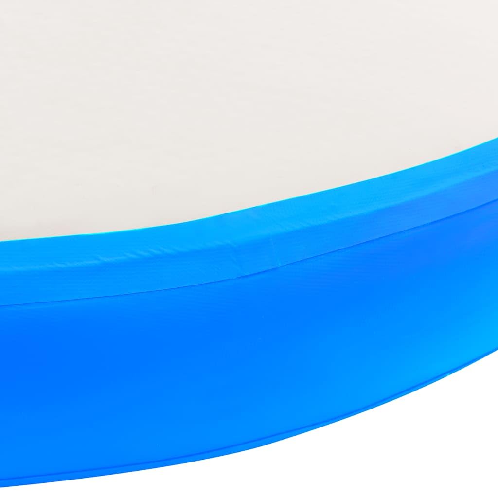 Tappetino Ginnastica Gonfiabile con Pompa 100x100x15cm PVC Blu, Articoli Sportivi,Esercizio e Fitness,Yoga e Pilates,Tappetini per Yoga e Pilates, 4.45kg-92707