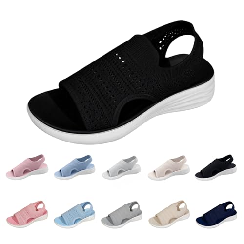 Genérico Sandalias Deportivas Mujer Zapatos Ortopedicos con Punta Abierta,Sandalias Cuña Elegantes Sandalia Comodas para Trekking,Zapatillas Verano Transpirables Sandals for Women