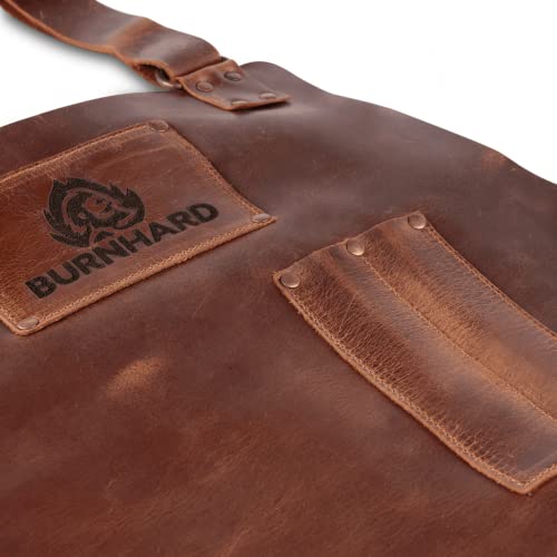 Grillschürze Burnhard aus 100% Büffelleder in Braun