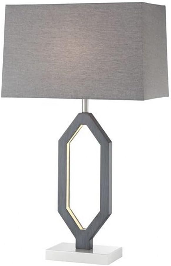Lite Source Desmond 31" Charcoal Gray Table Lamp with LED Night Light