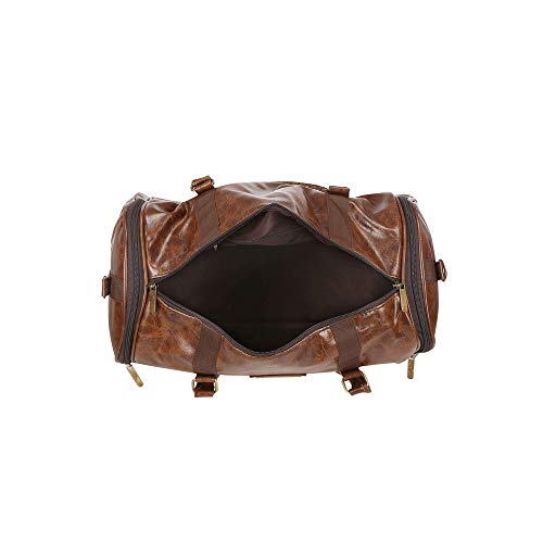 Image of Indian Terrain Mens 1 Compartment Zip Closure Duffle Bag (Brown Free Size)