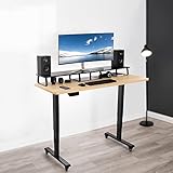 VIVO 140cm Extra Long Monitor Stand, Wood & Steel Desktop Riser, Multi Screen, TV, Keyboard, Laptop, Ergonomic Desk and Tabletop Organizer, Black, STAND-V000D5 - Image 9