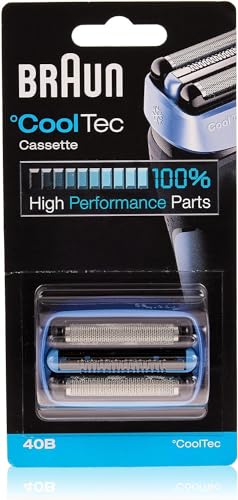 Braun 40B Testina di Ricambio per Rasoio Elettrico Uomo, Compatibile con i Rasoi CoolTec per un...